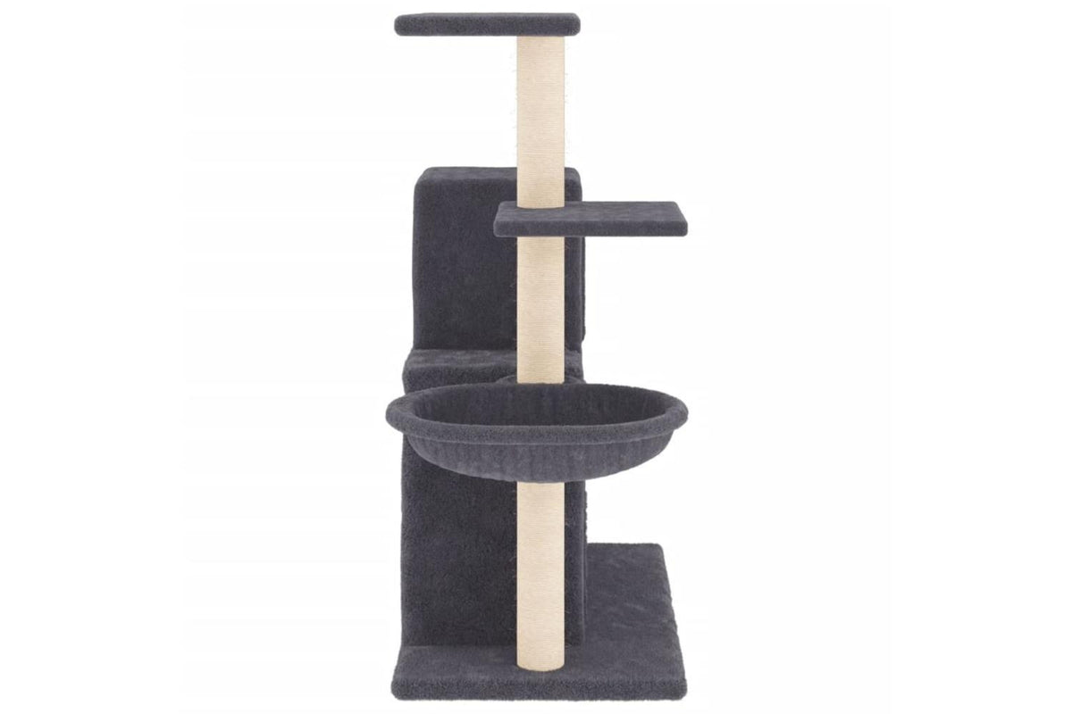 Vidaxl Cat Tree With Sisal Scratching Posts Dark Grey 83 Cm-4