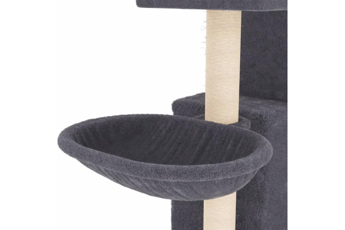 Vidaxl Cat Tree With Sisal Scratching Posts Dark Grey 83 Cm-7