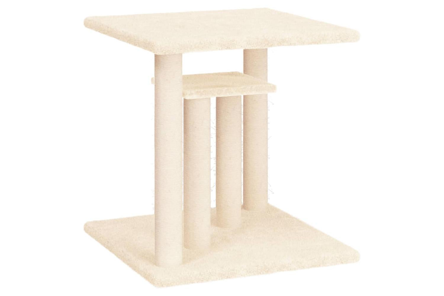 Vidaxl Cat Scratching Posts With Platforms Cream 50 Cm-2