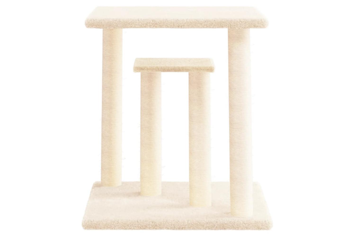 Vidaxl Cat Scratching Posts With Platforms Cream 50 Cm-3