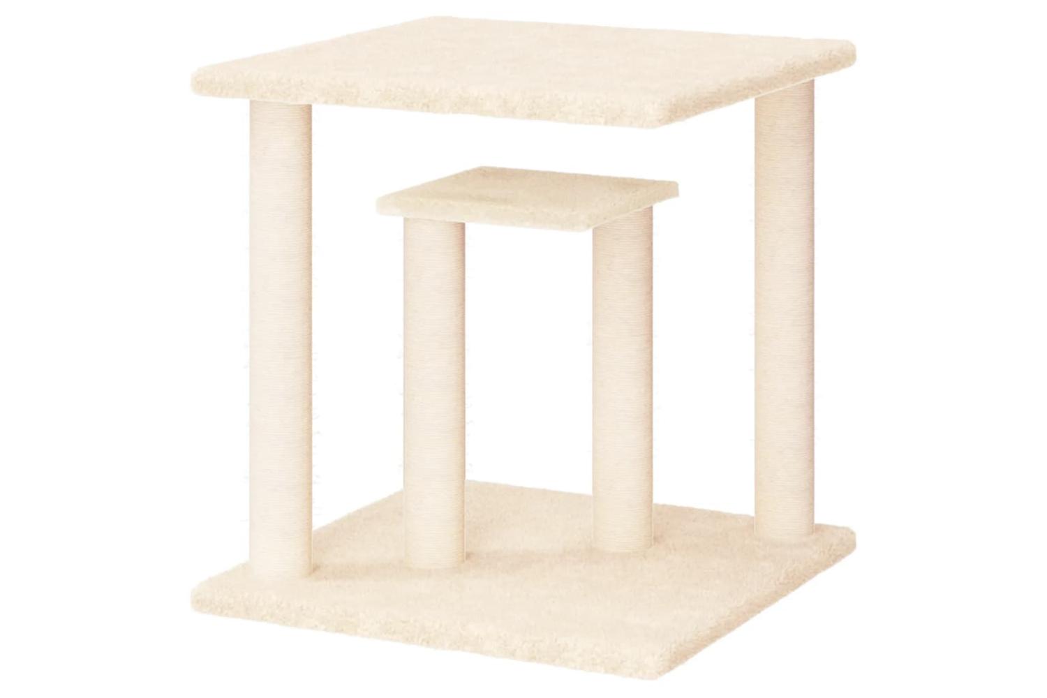 Vidaxl Cat Scratching Posts With Platforms Cream 50 Cm-4