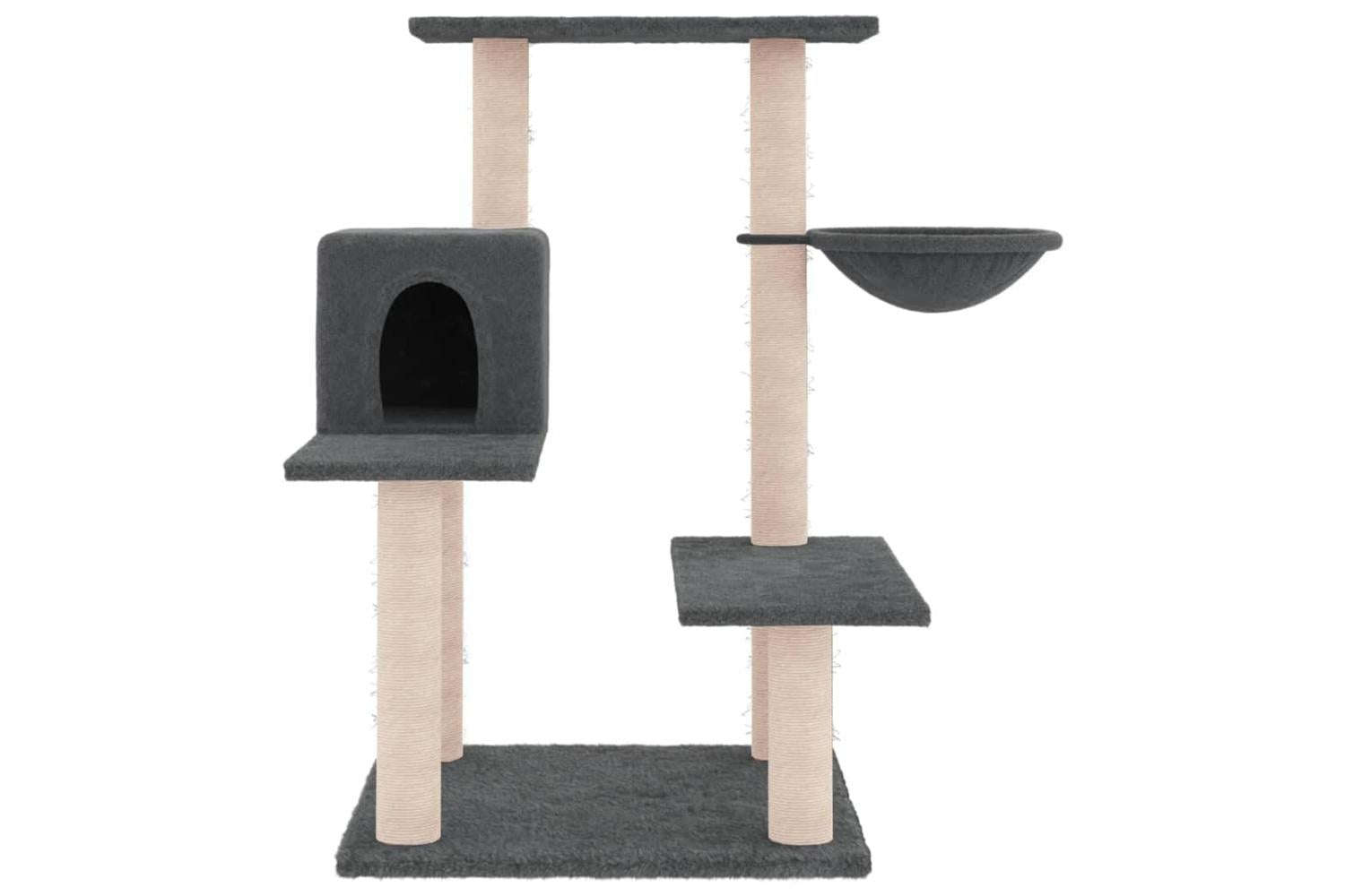 Vidaxl Cat Tree With Sisal Scratching Posts Dark Grey 825 Cm-3