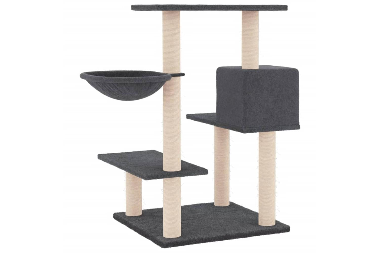 Vidaxl Cat Tree With Sisal Scratching Posts Dark Grey 825 Cm-5