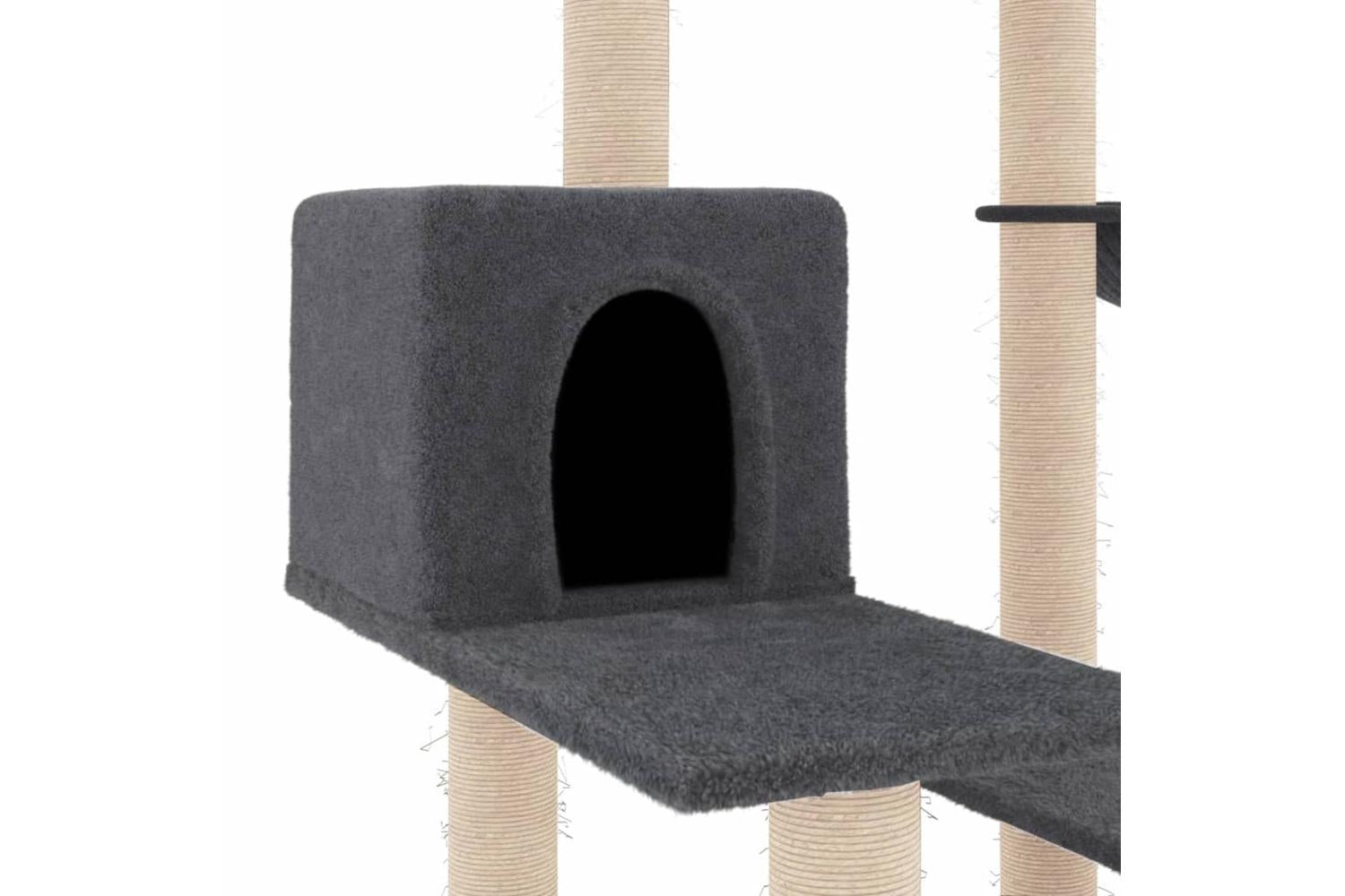 Vidaxl Cat Tree With Sisal Scratching Posts Dark Grey 825 Cm-6
