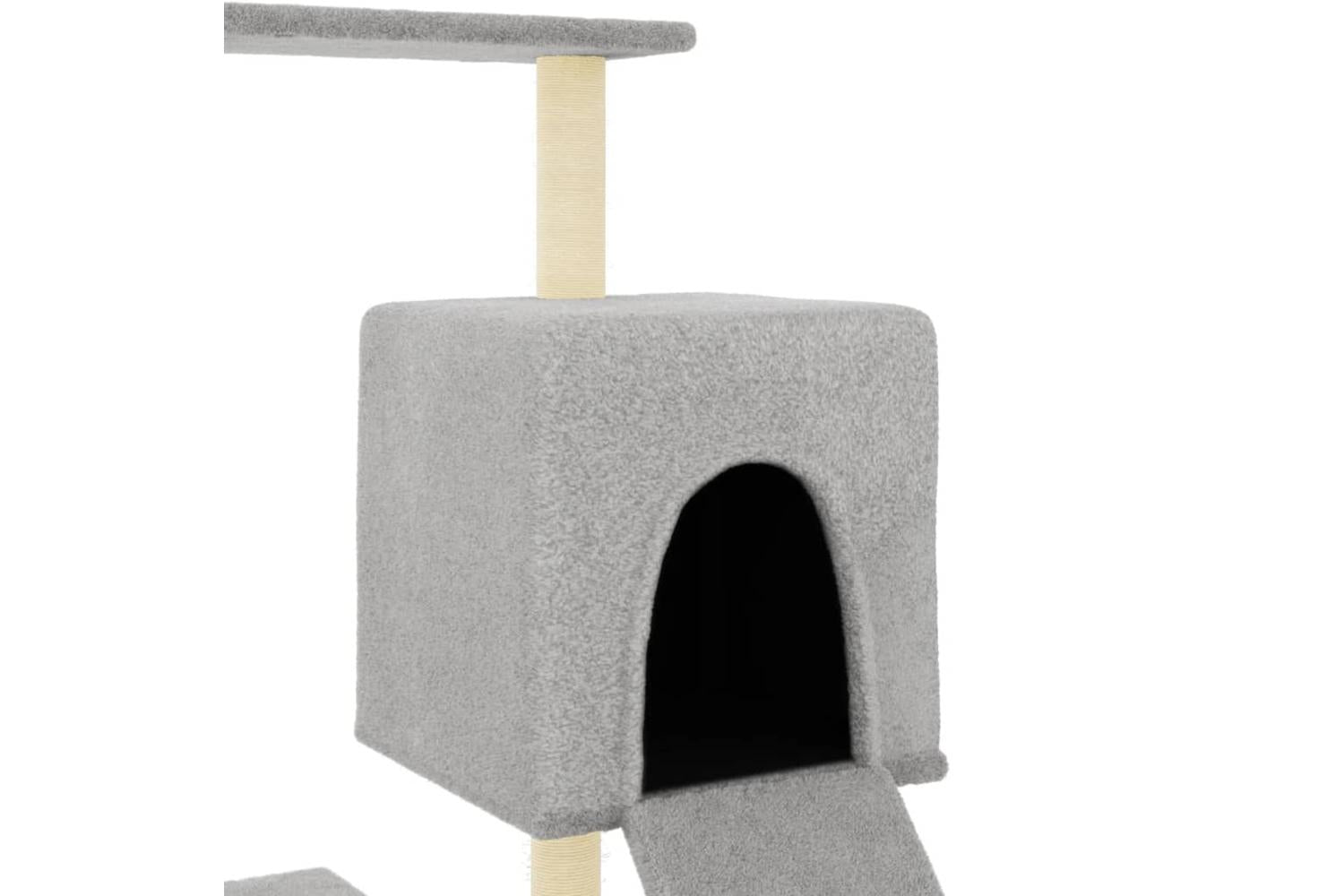 Vidaxl Cat Tree With Sisal Scratching Posts Light Grey 1305 Cm-6