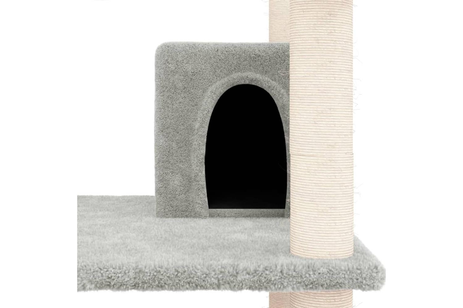 Vidaxl Cat Tree With Sisal Scratching Posts Light Grey 162 Cm-6