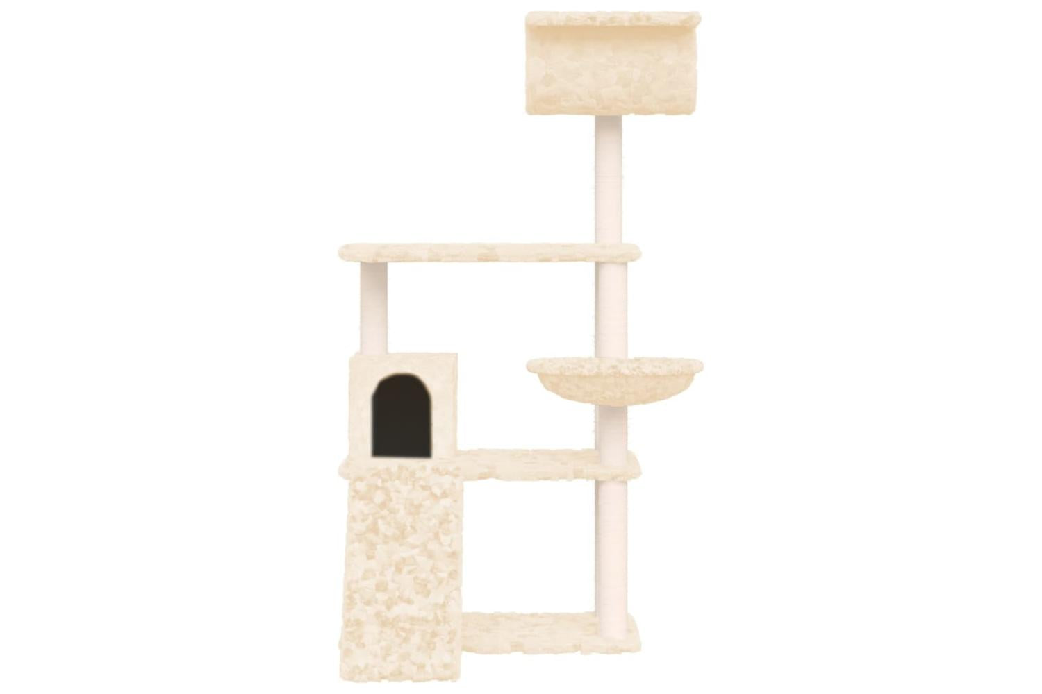 Vidaxl Cat Tree With Sisal Scratching Posts Cream 131 Cm-3