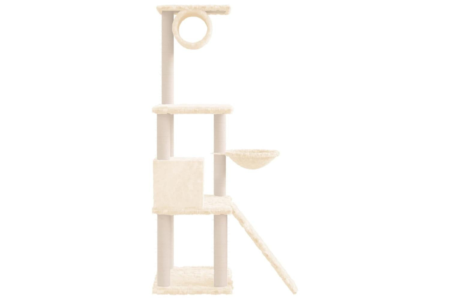Vidaxl Cat Tree With Sisal Scratching Posts Cream 131 Cm-4