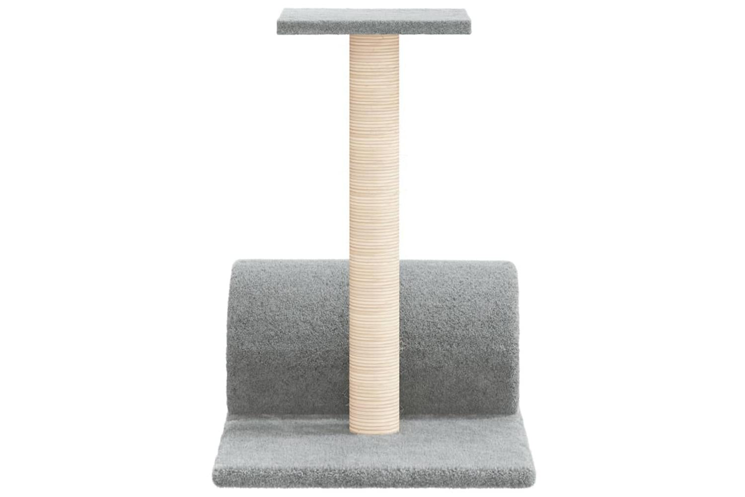 Vidaxl Cat Scratching Post With Tunnel Light Grey 60x345x50 Cm-4