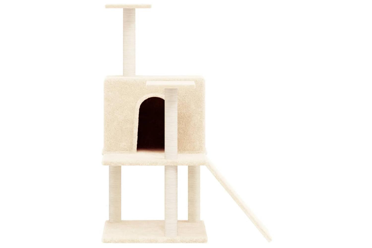 Vidaxl Cat Tree With Sisal Scratching Posts Cream 109 Cm-3