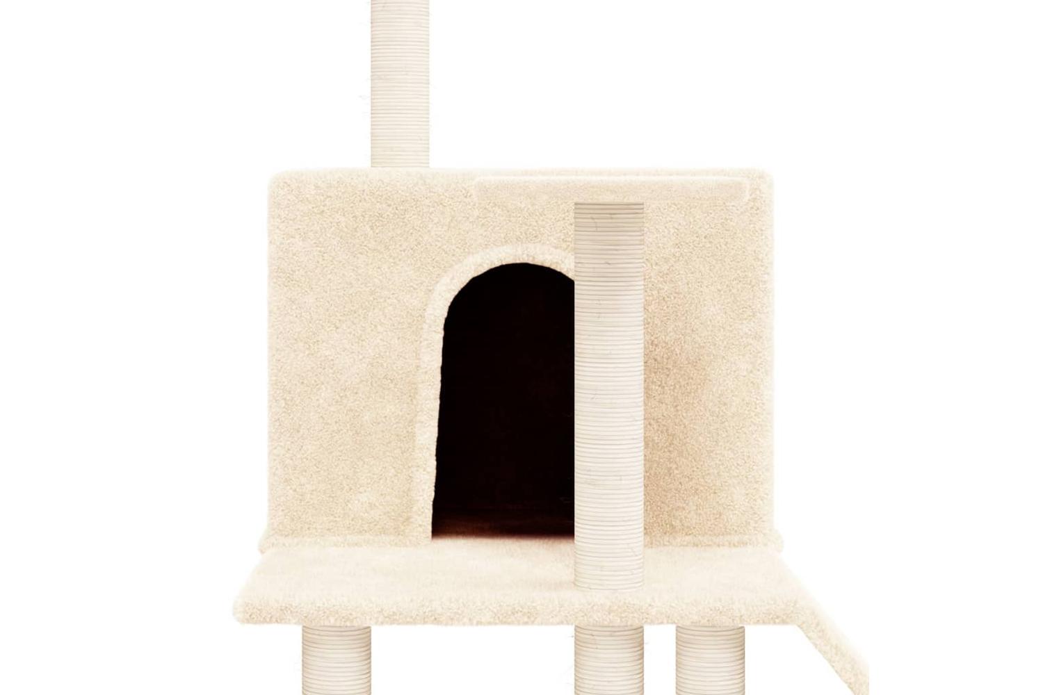 Vidaxl Cat Tree With Sisal Scratching Posts Cream 109 Cm-6