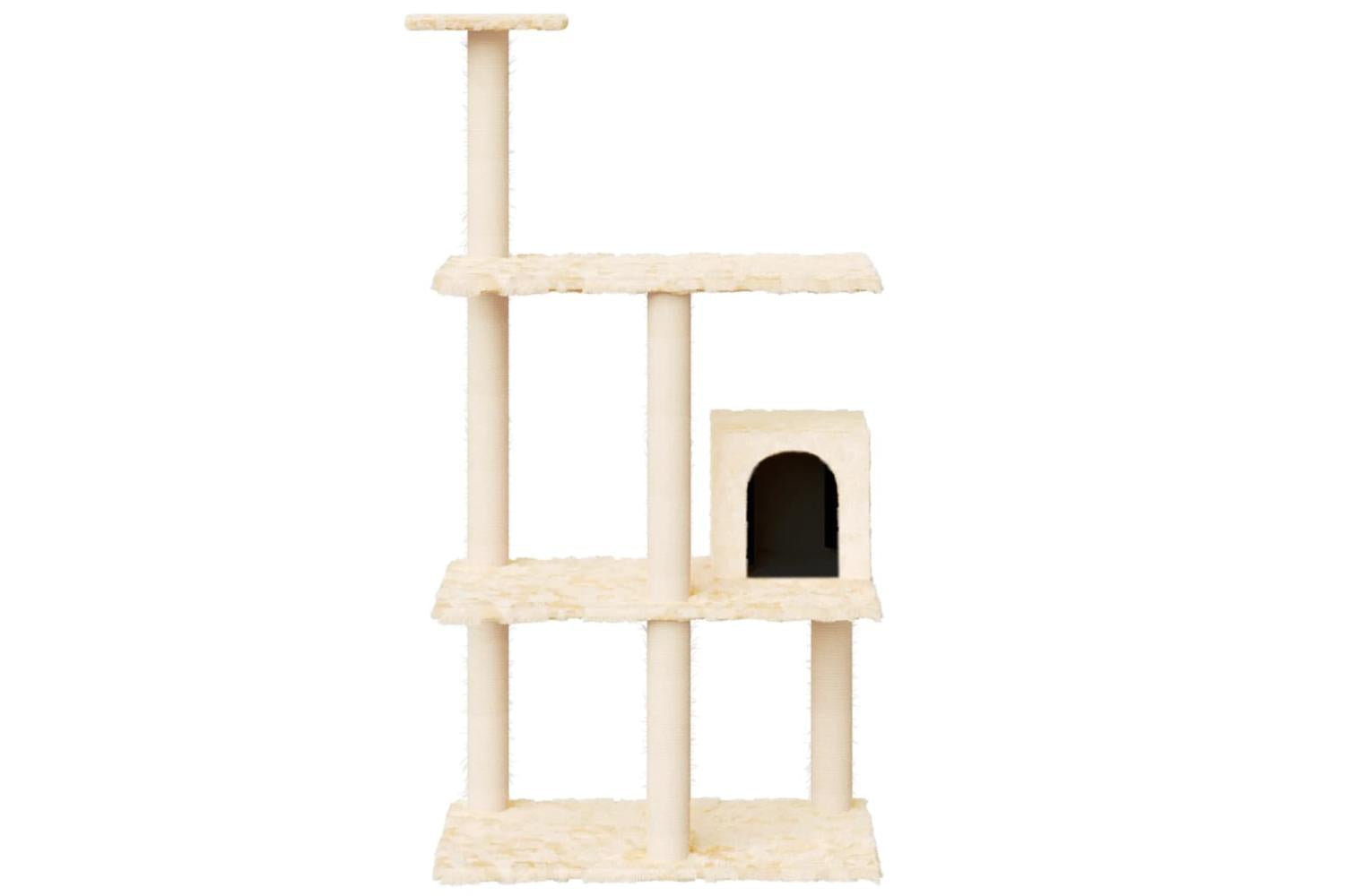 Vidaxl Cat Tree With Sisal Scratching Posts Cream 119 Cm-3