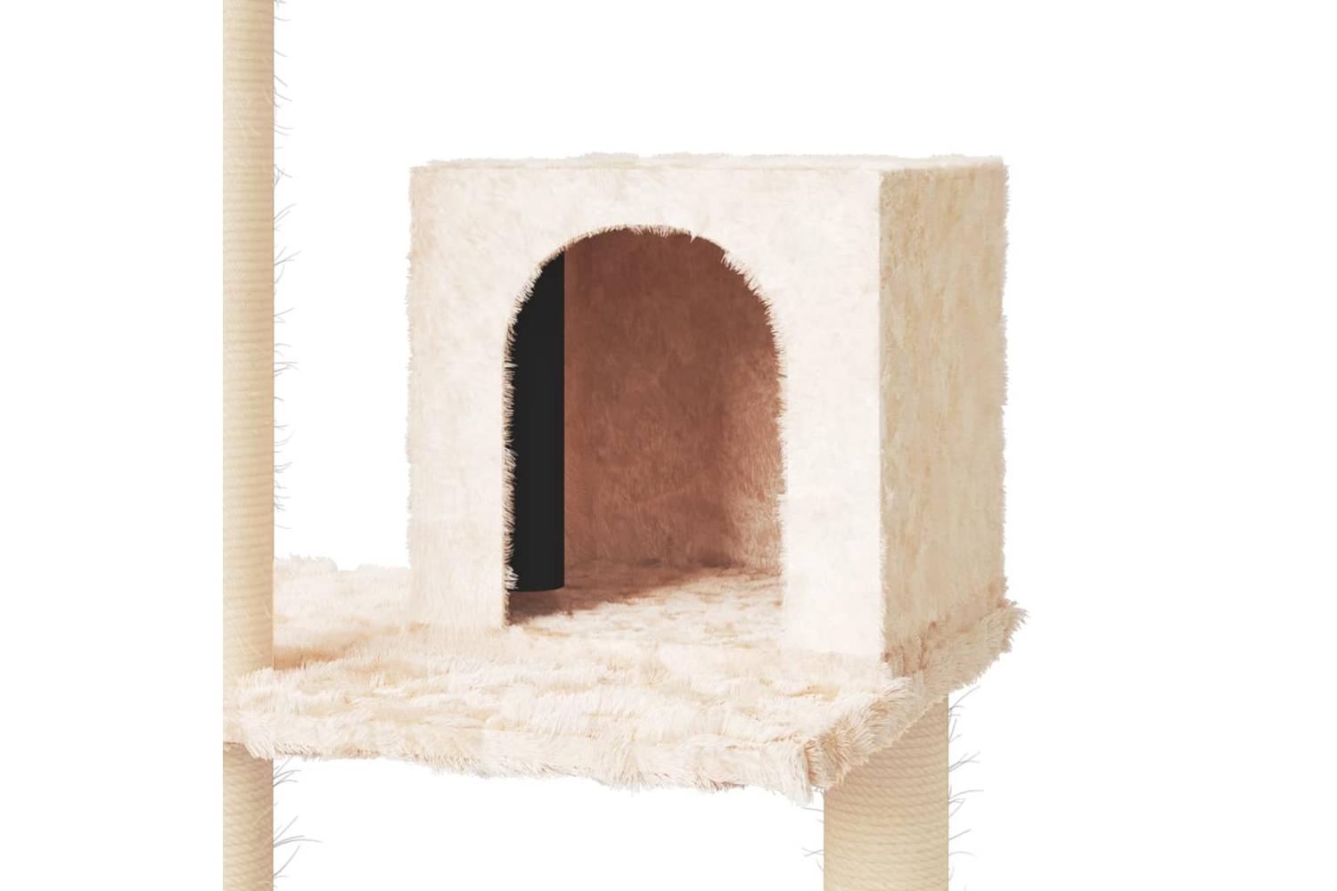 Vidaxl Cat Tree With Sisal Scratching Posts Cream 119 Cm-6