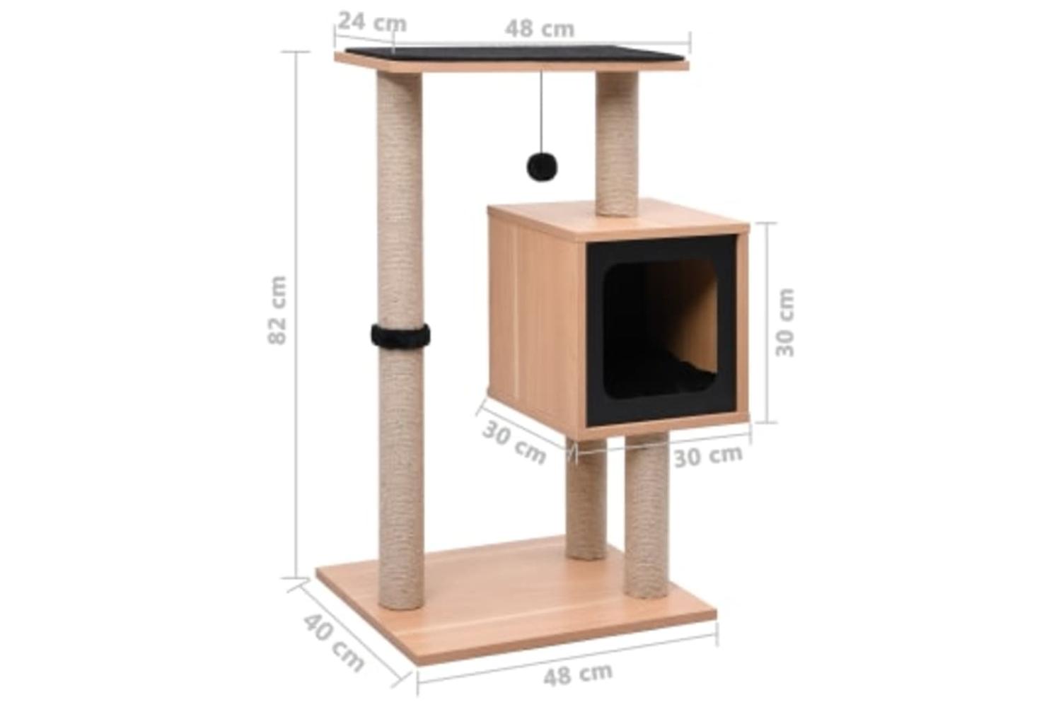 Vidaxl Cat Tree With Sisal Scratching Mat 82 Cm-7