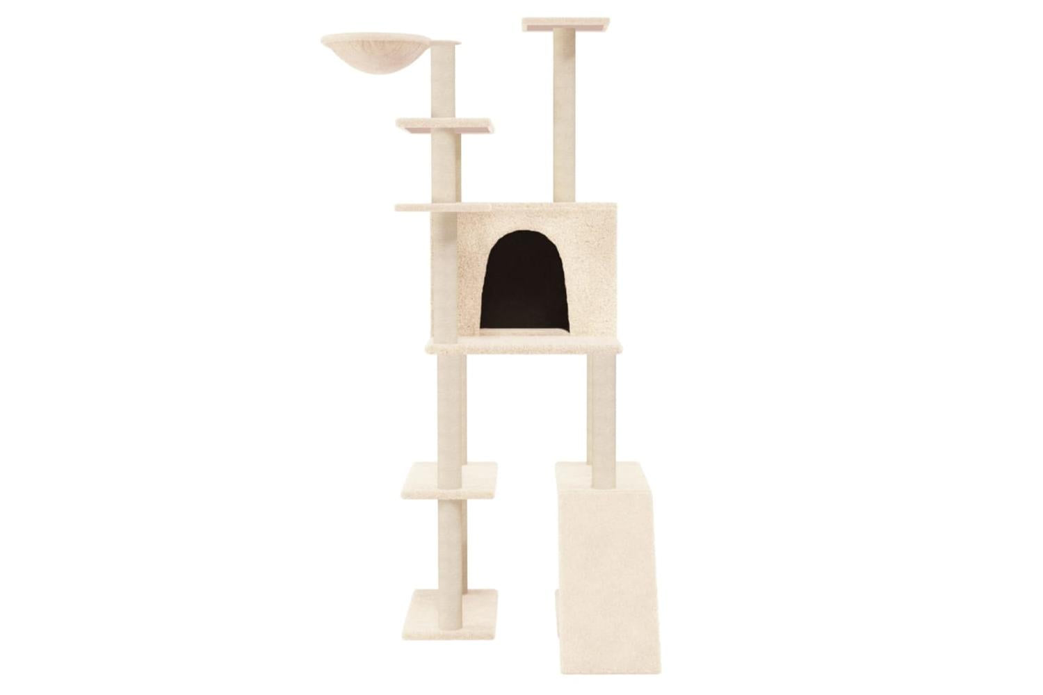 Vidaxl Cat Tree With Sisal Scratching Posts Cream 166 Cm-3
