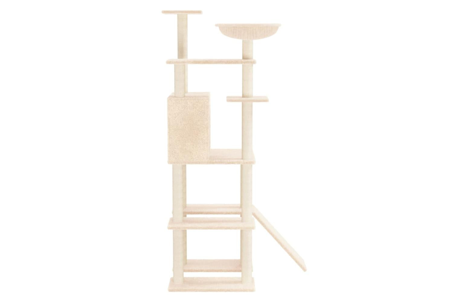 Vidaxl Cat Tree With Sisal Scratching Posts Cream 166 Cm-4
