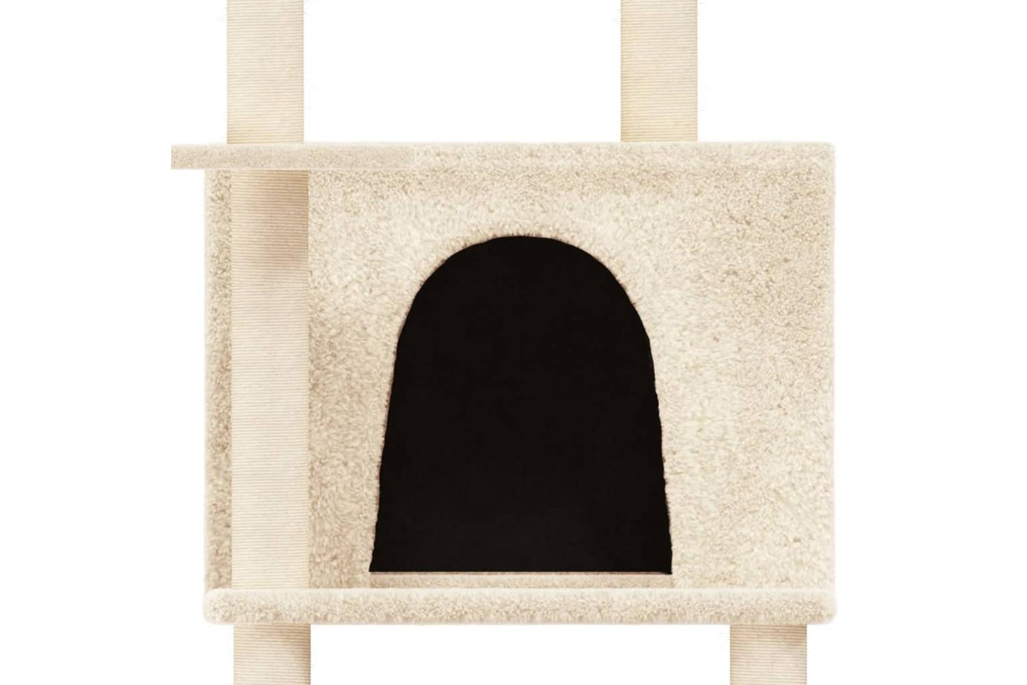 Vidaxl Cat Tree With Sisal Scratching Posts Cream 166 Cm-6