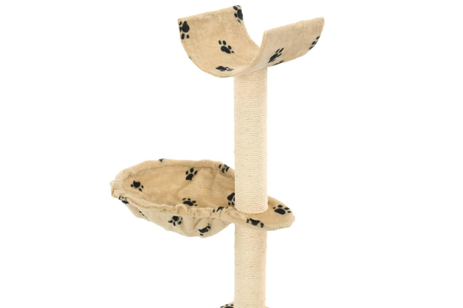 Vidaxl Cat Tree With Sisal Scratching Posts 105 Cm Paw Prints Beige-4