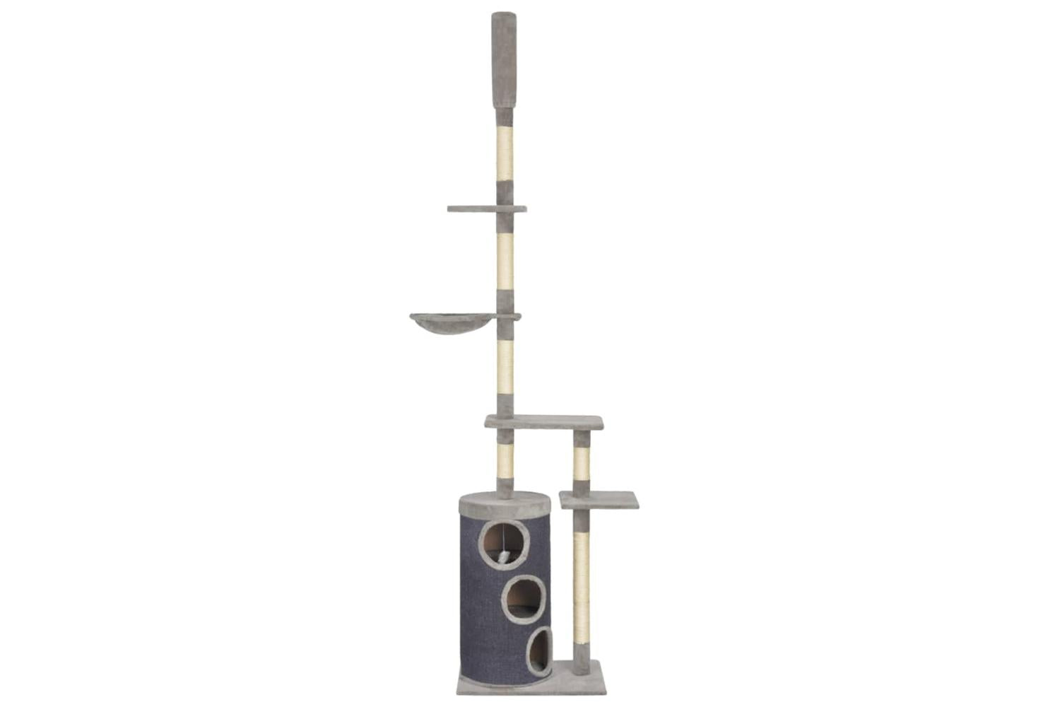 Vidaxl Cat Tree With Sisal Scratching Posts Grey 260 Cm-2