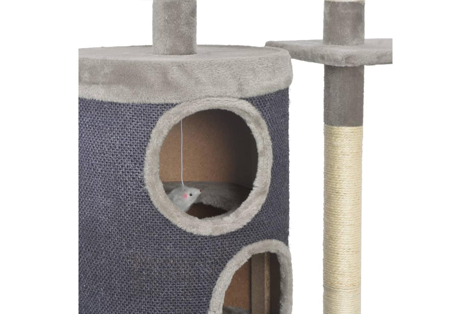 Vidaxl Cat Tree With Sisal Scratching Posts Grey 260 Cm-6