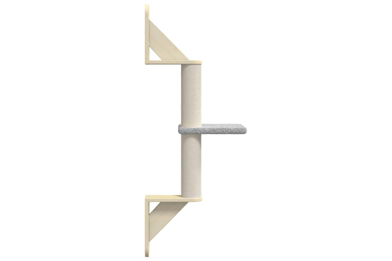 Vidaxl Wall-mounted Cat Tree With Scratching Post Light Grey 855 Cm-5
