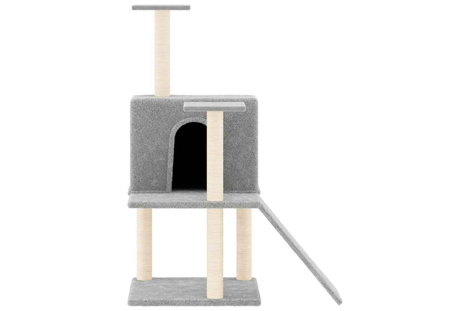 Vidaxl Cat Tree With Sisal Scratching Posts Light Grey 109 Cm-3