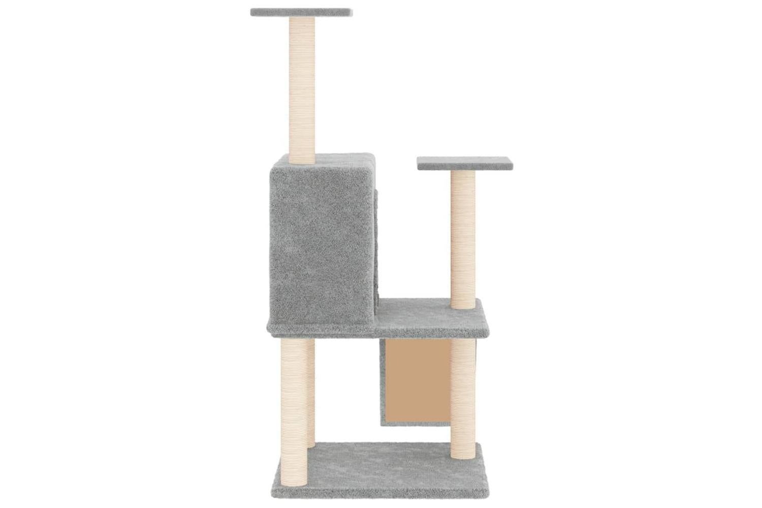 Vidaxl Cat Tree With Sisal Scratching Posts Light Grey 109 Cm-4