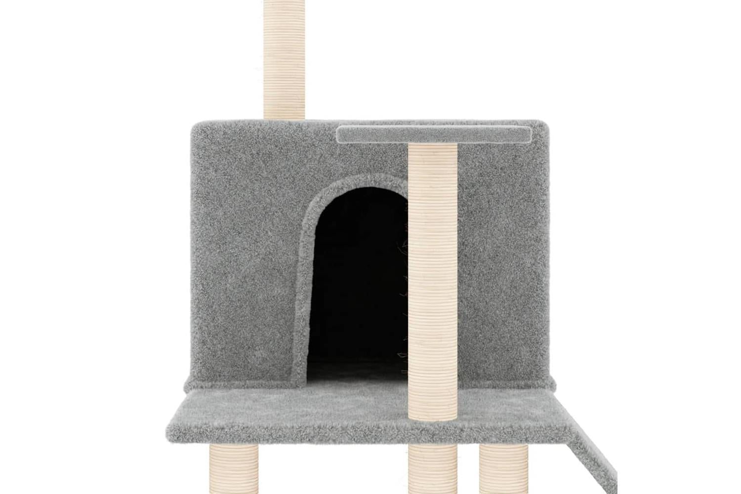 Vidaxl Cat Tree With Sisal Scratching Posts Light Grey 109 Cm-6