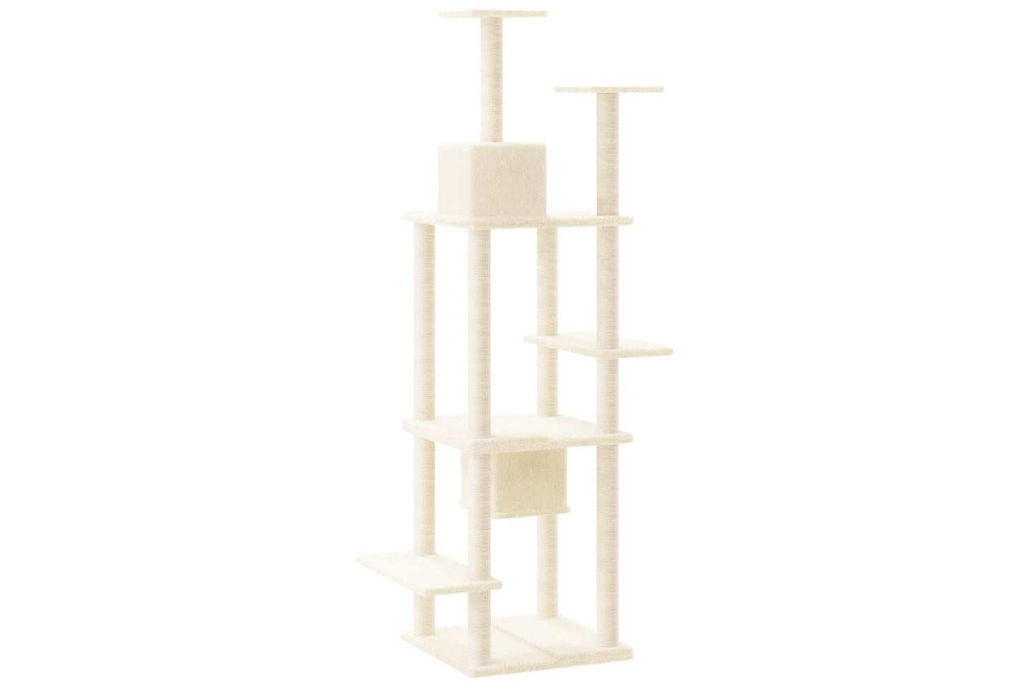 Vidaxl Cat Tree With Sisal Scratching Posts Cream 176 Cm-5