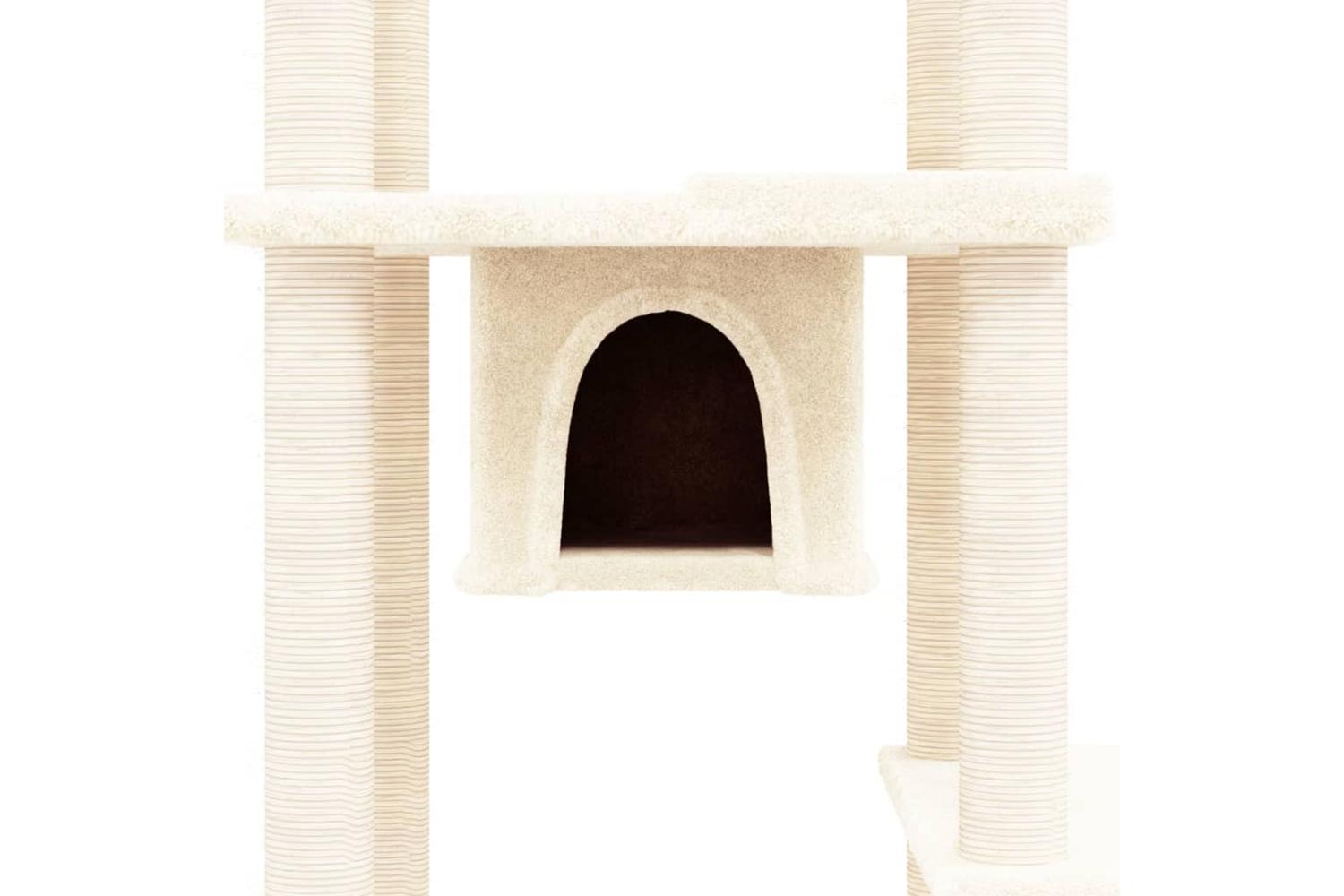 Vidaxl Cat Tree With Sisal Scratching Posts Cream 176 Cm-6