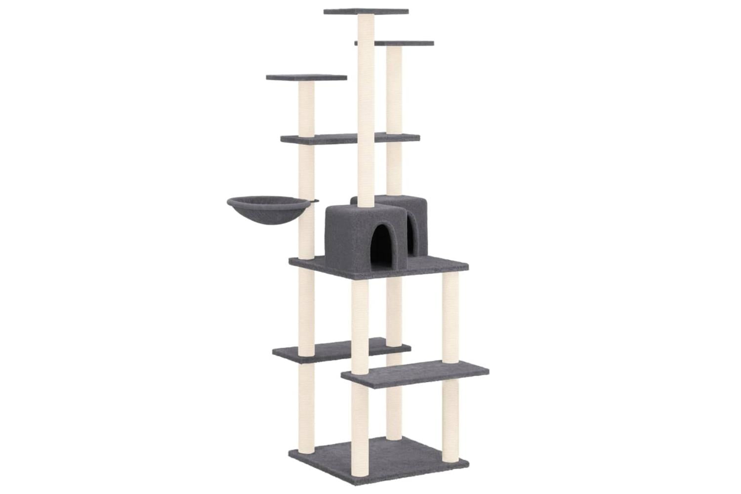 Vidaxl Cat Tree With Sisal Scratching Posts Dark Grey 167 Cm