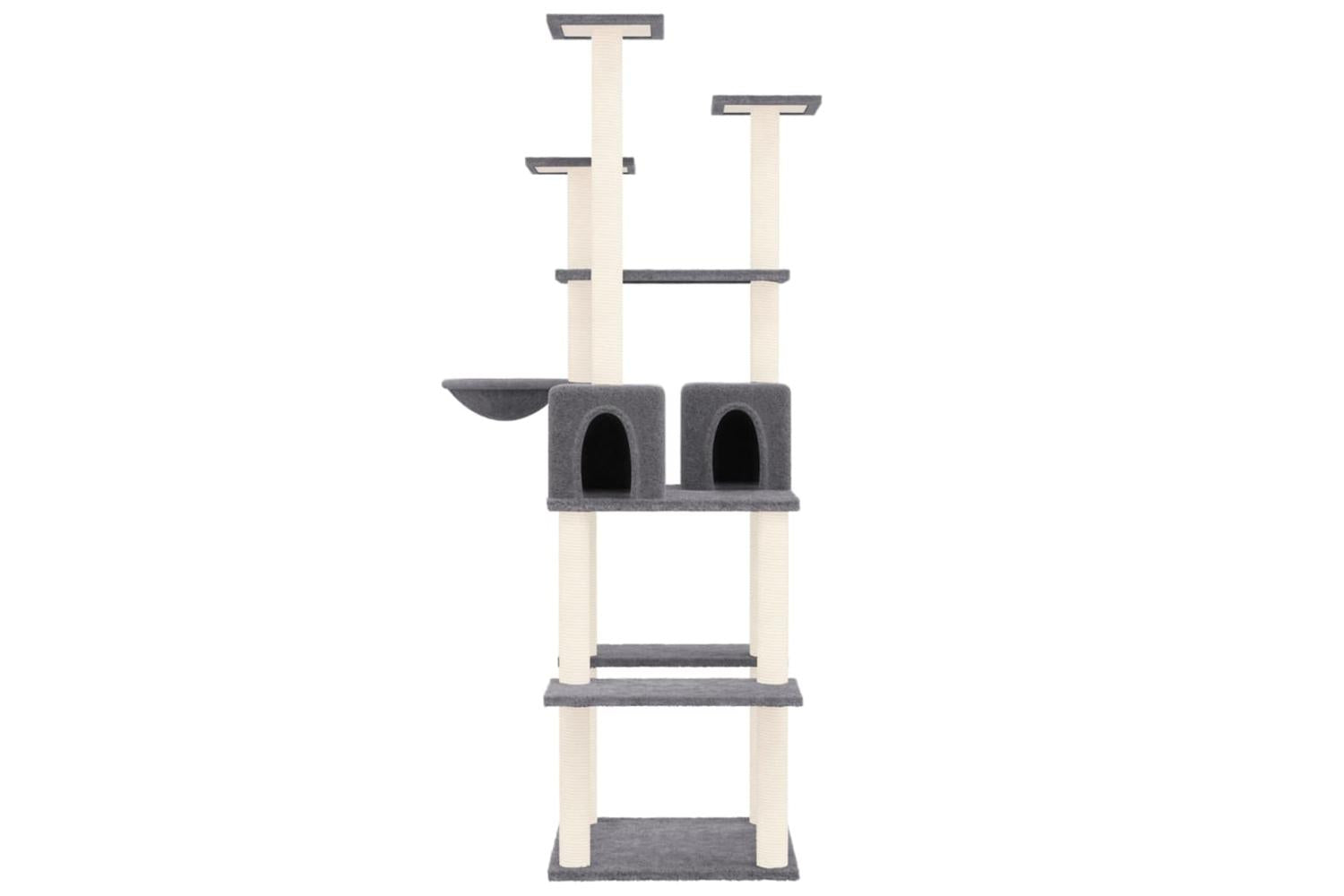 Vidaxl Cat Tree With Sisal Scratching Posts Dark Grey 167 Cm-3