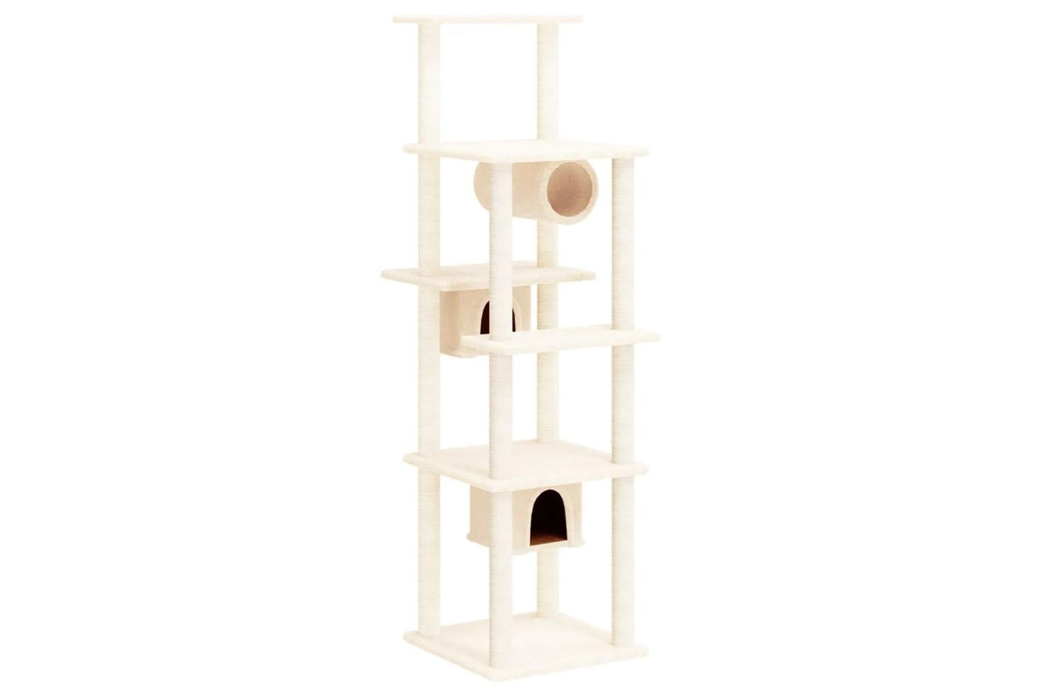 Vidaxl Cat Tree With Sisal Scratching Posts Cream 169 Cm-2