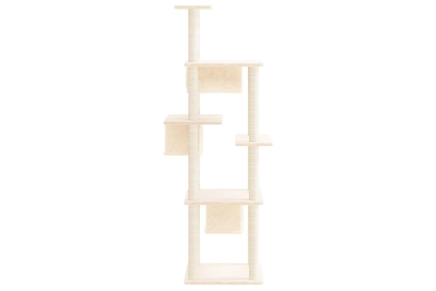 Vidaxl Cat Tree With Sisal Scratching Posts Cream 169 Cm-4