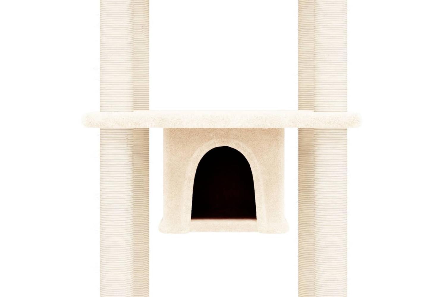 Vidaxl Cat Tree With Sisal Scratching Posts Cream 169 Cm-6