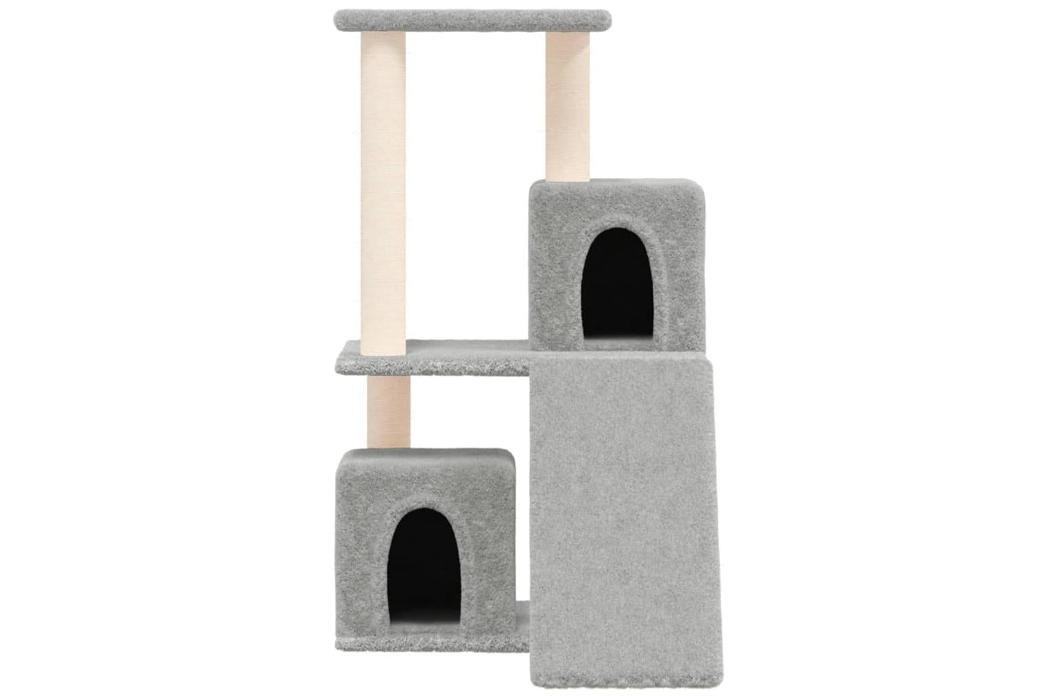 Vidaxl Cat Tree With Sisal Scratching Posts Light Grey 82 Cm-3
