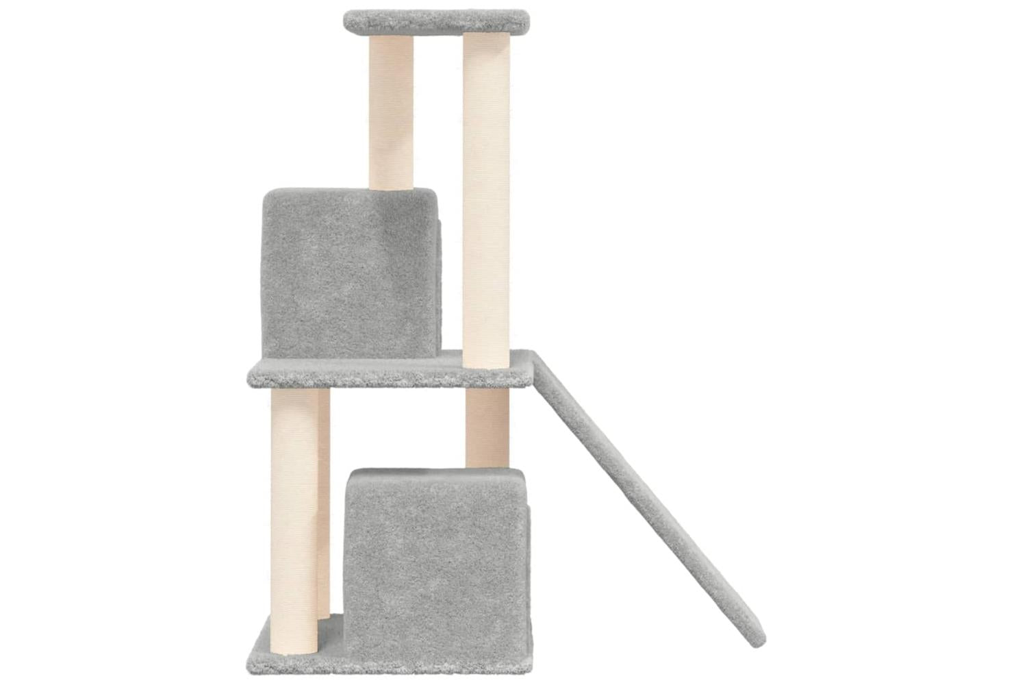 Vidaxl Cat Tree With Sisal Scratching Posts Light Grey 82 Cm-4
