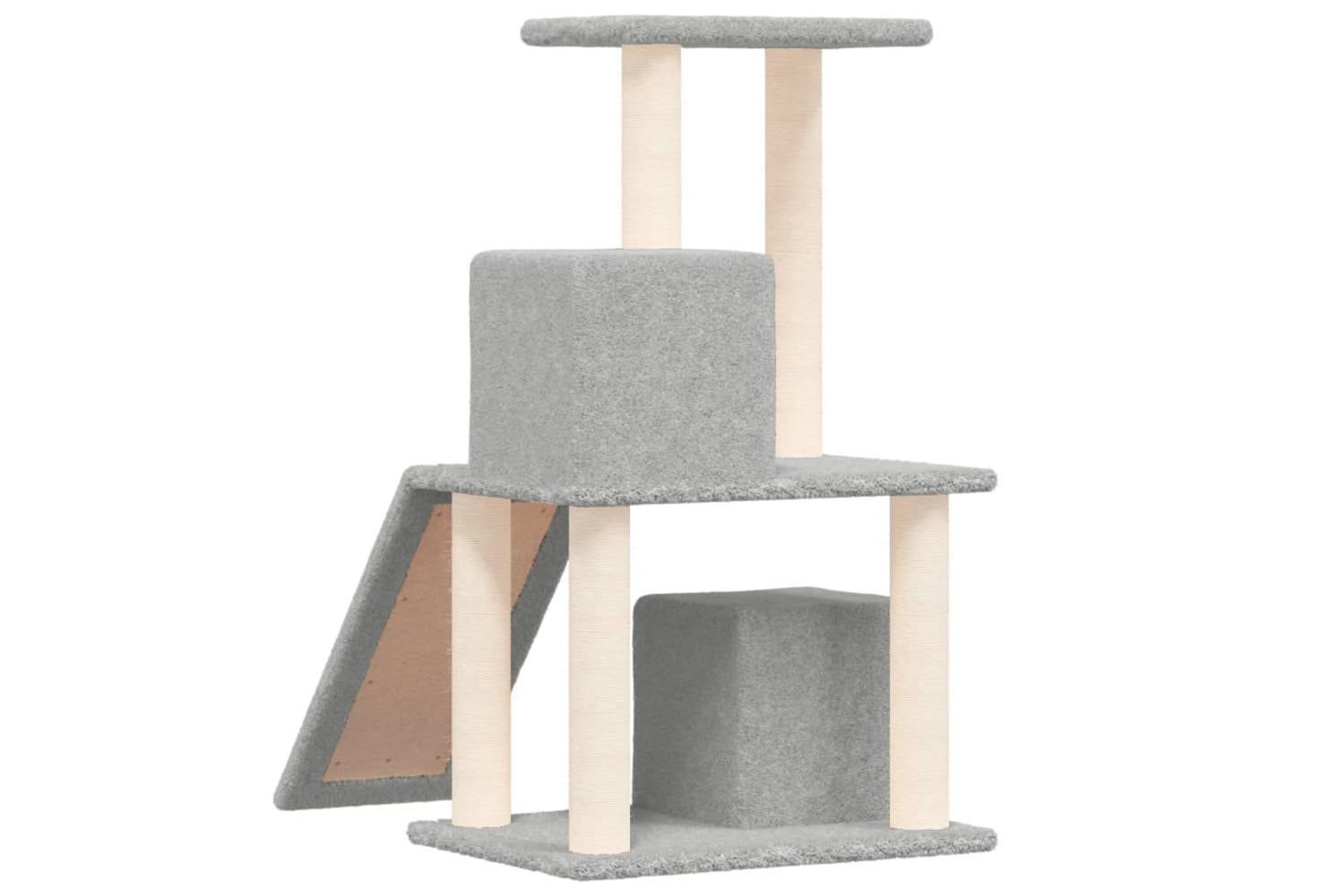Vidaxl Cat Tree With Sisal Scratching Posts Light Grey 82 Cm-5