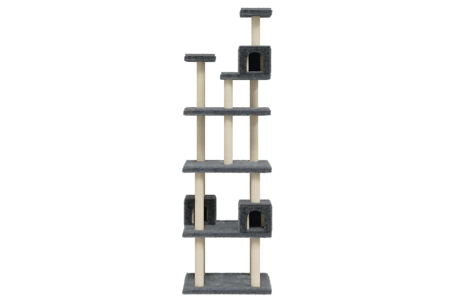 Vidaxl Cat Tree With Sisal Scratching Posts Dark Grey 188 Cm-4