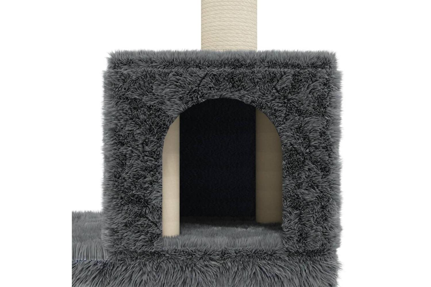 Vidaxl Cat Tree With Sisal Scratching Posts Dark Grey 188 Cm-7