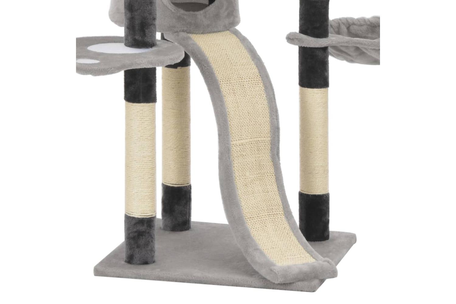 Vidaxl Cat Tree With Sisal Scratching Posts Grey 145 Cm-5
