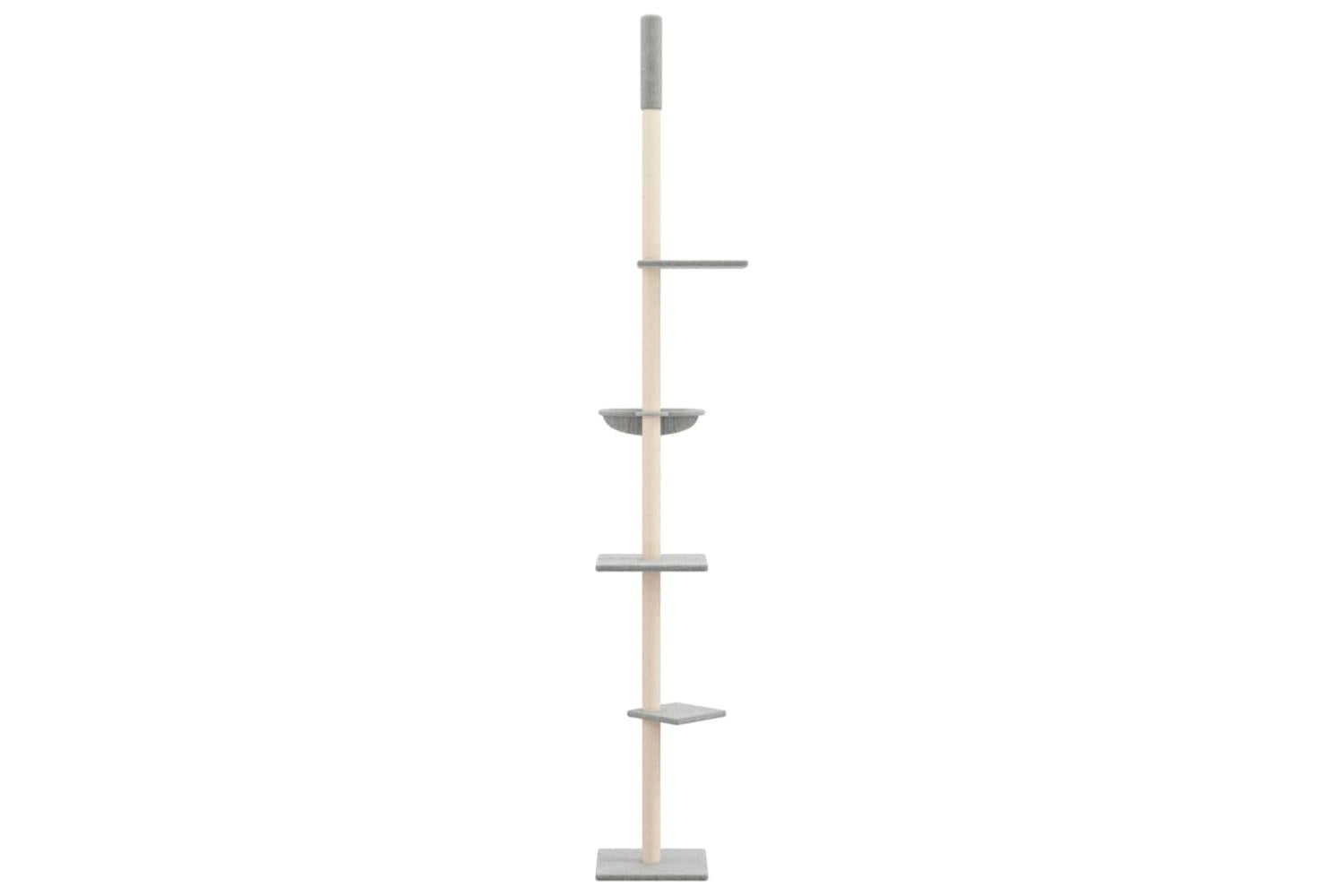 Vidaxl Floor To Ceiling Cat Tree Light Grey 2635-2895 Cm-4