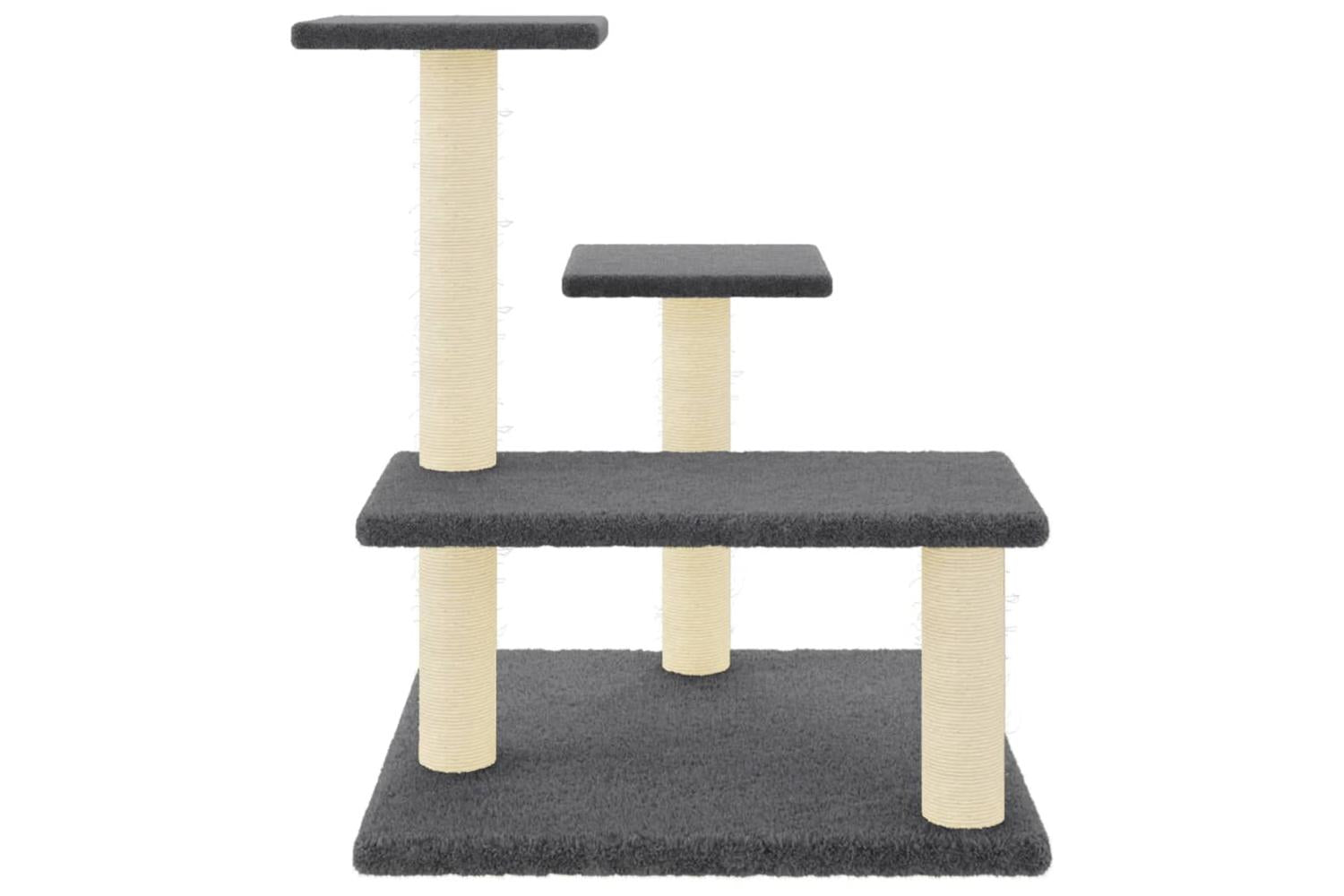 Vidaxl Cat Tree With Sisal Scratching Posts Dark Grey 61 Cm-3