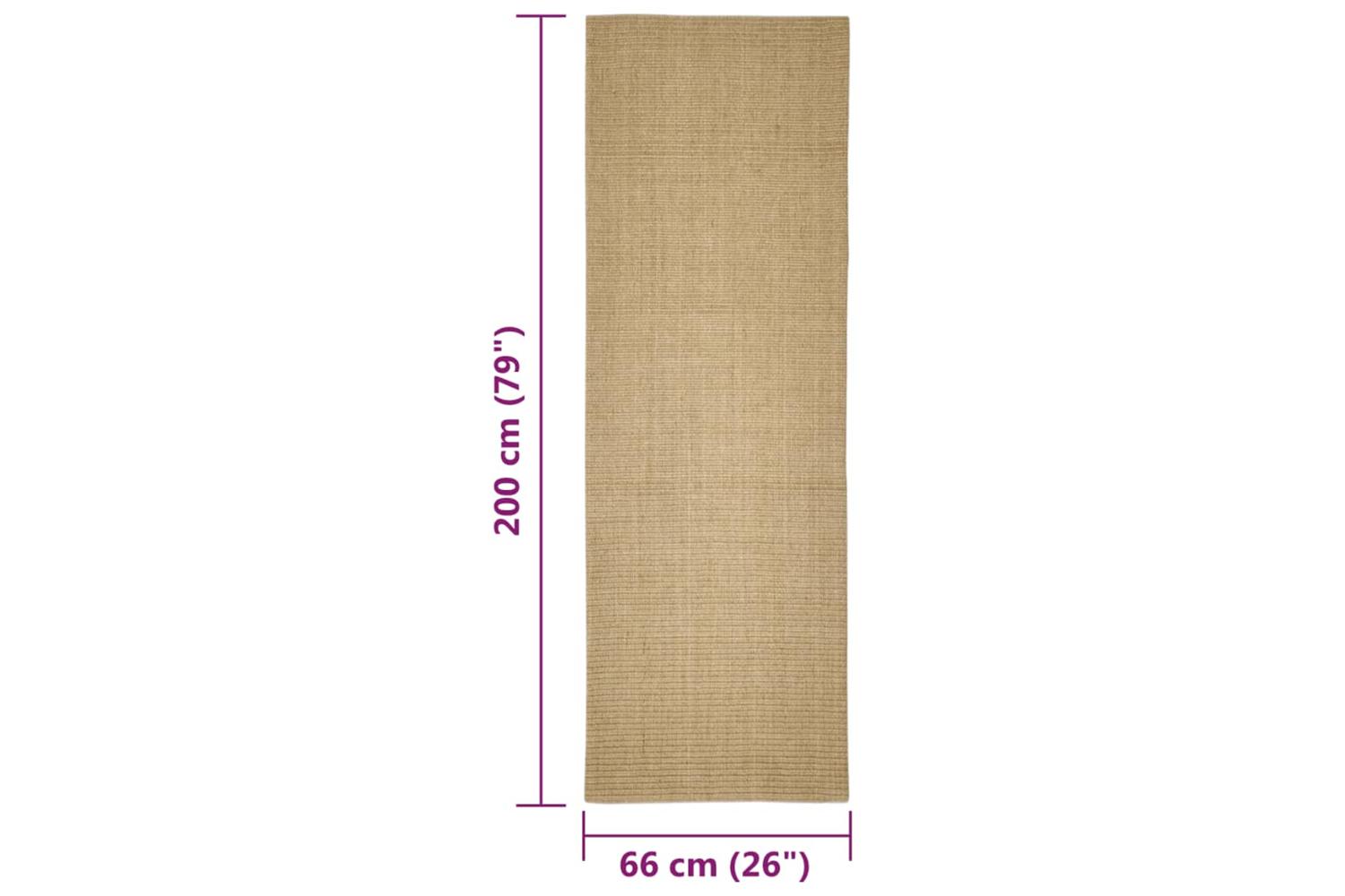 Vidaxl Sisal Rug For Scratching Post 66x200 Cm-6