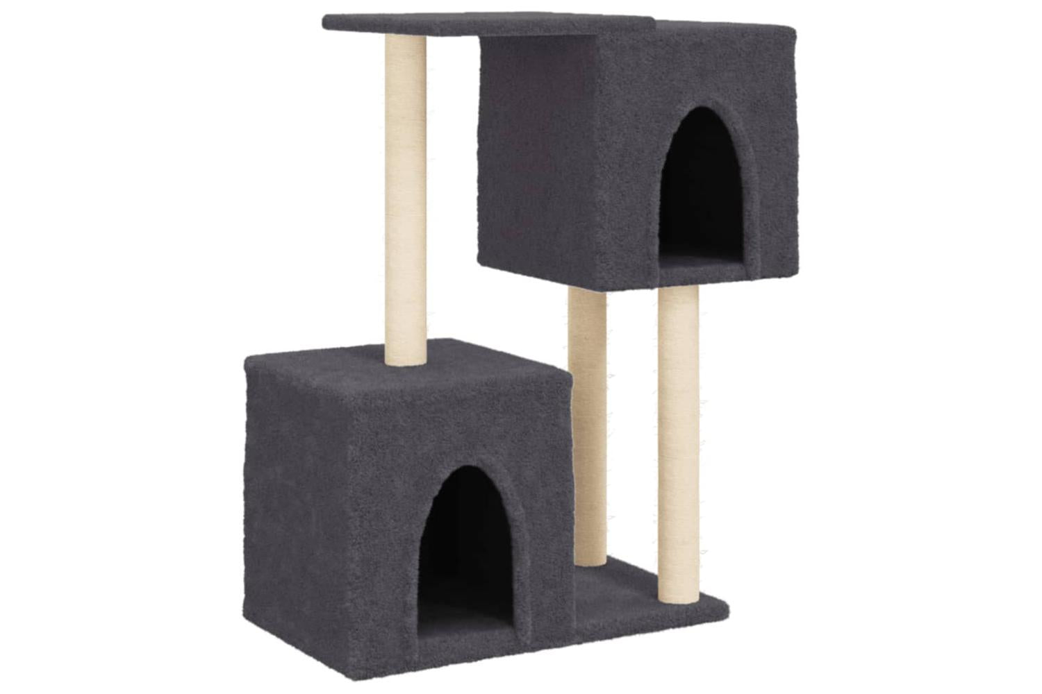 Vidaxl Cat Tree With Sisal Scratching Posts Dark Grey 86 Cm
