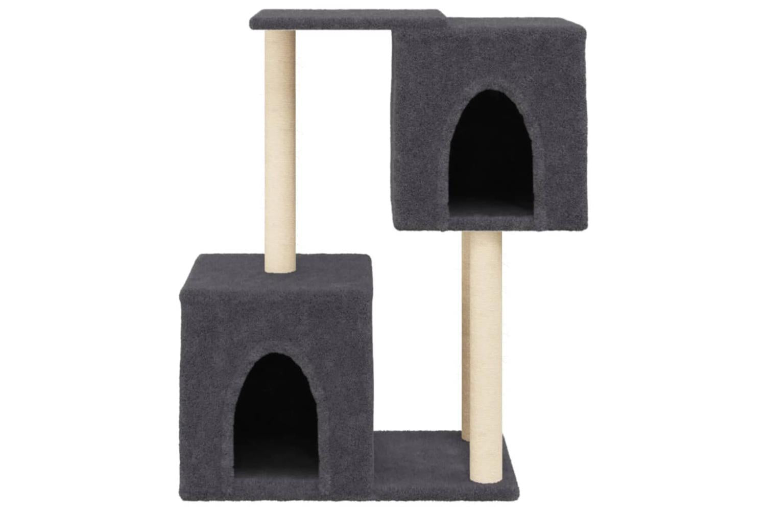 Vidaxl Cat Tree With Sisal Scratching Posts Dark Grey 86 Cm-4