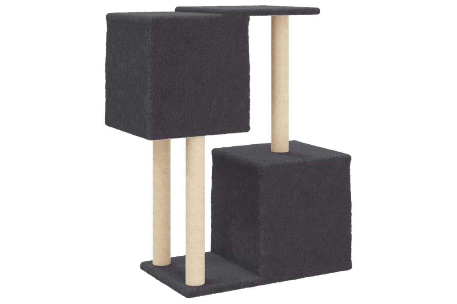 Vidaxl Cat Tree With Sisal Scratching Posts Dark Grey 86 Cm-6