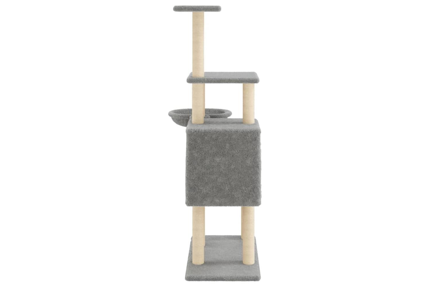 Vidaxl Cat Tree With Sisal Scratching Posts Light Grey 131 Cm-5