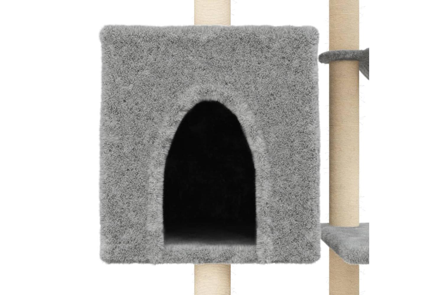 Vidaxl Cat Tree With Sisal Scratching Posts Light Grey 131 Cm-8