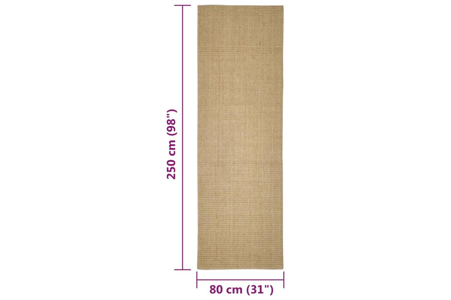 Vidaxl Sisal Rug For Scratching Post 80x250 Cm-6